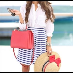 JCrew Nautical Stripe Pull on Skirt NWT